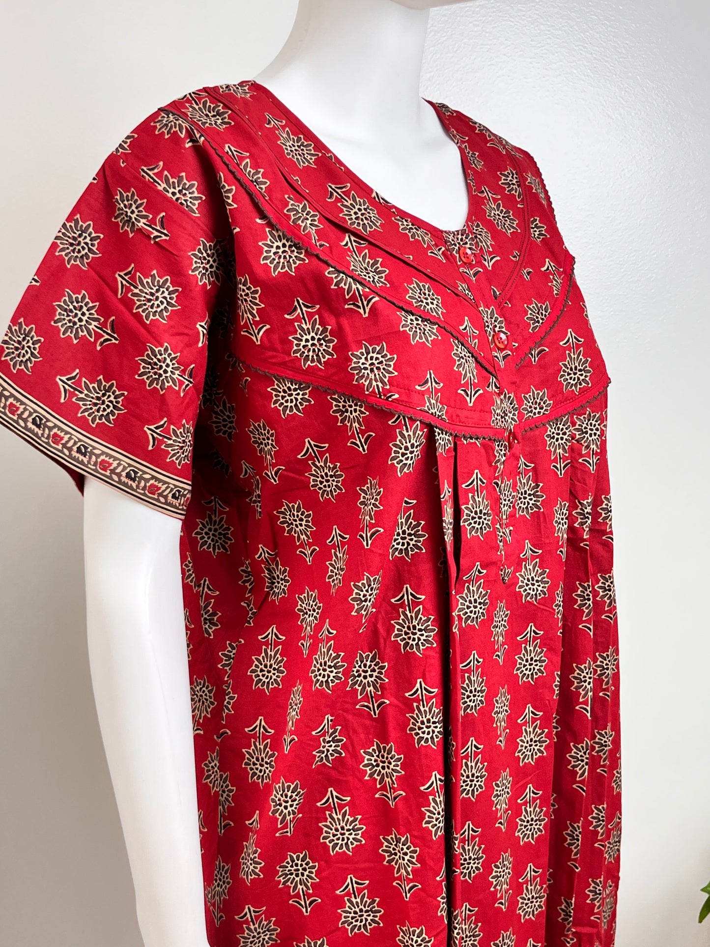 Pure Cotton Nightgown Printed Design & Soft Breathable Fabric