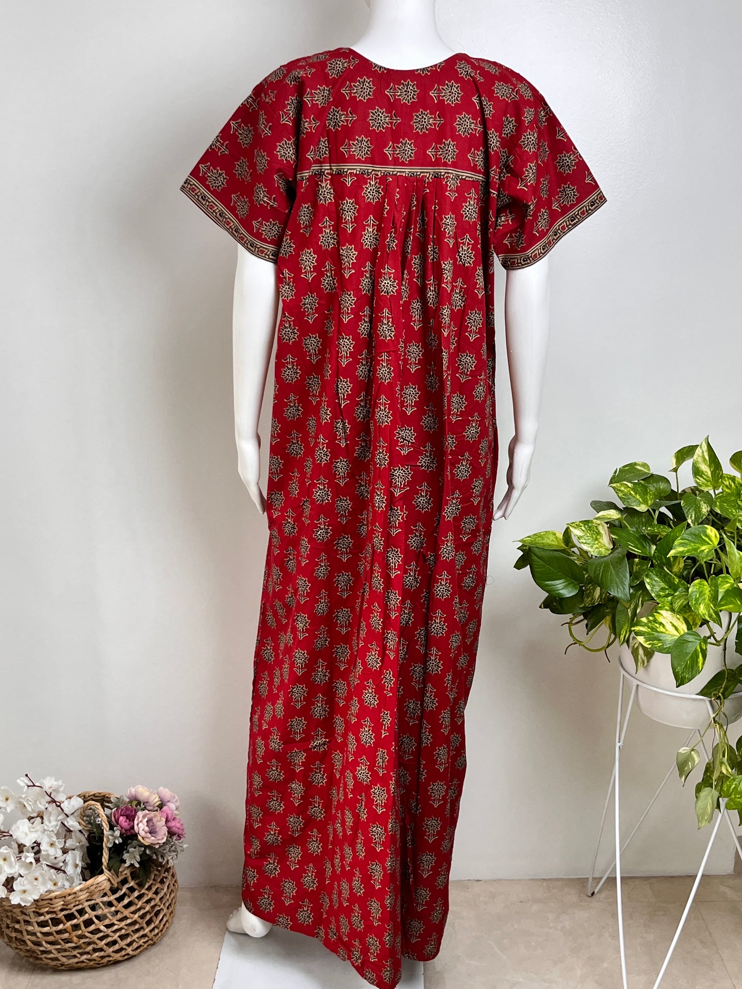 Pure Cotton Nightgown Printed Design & Soft Breathable Fabric