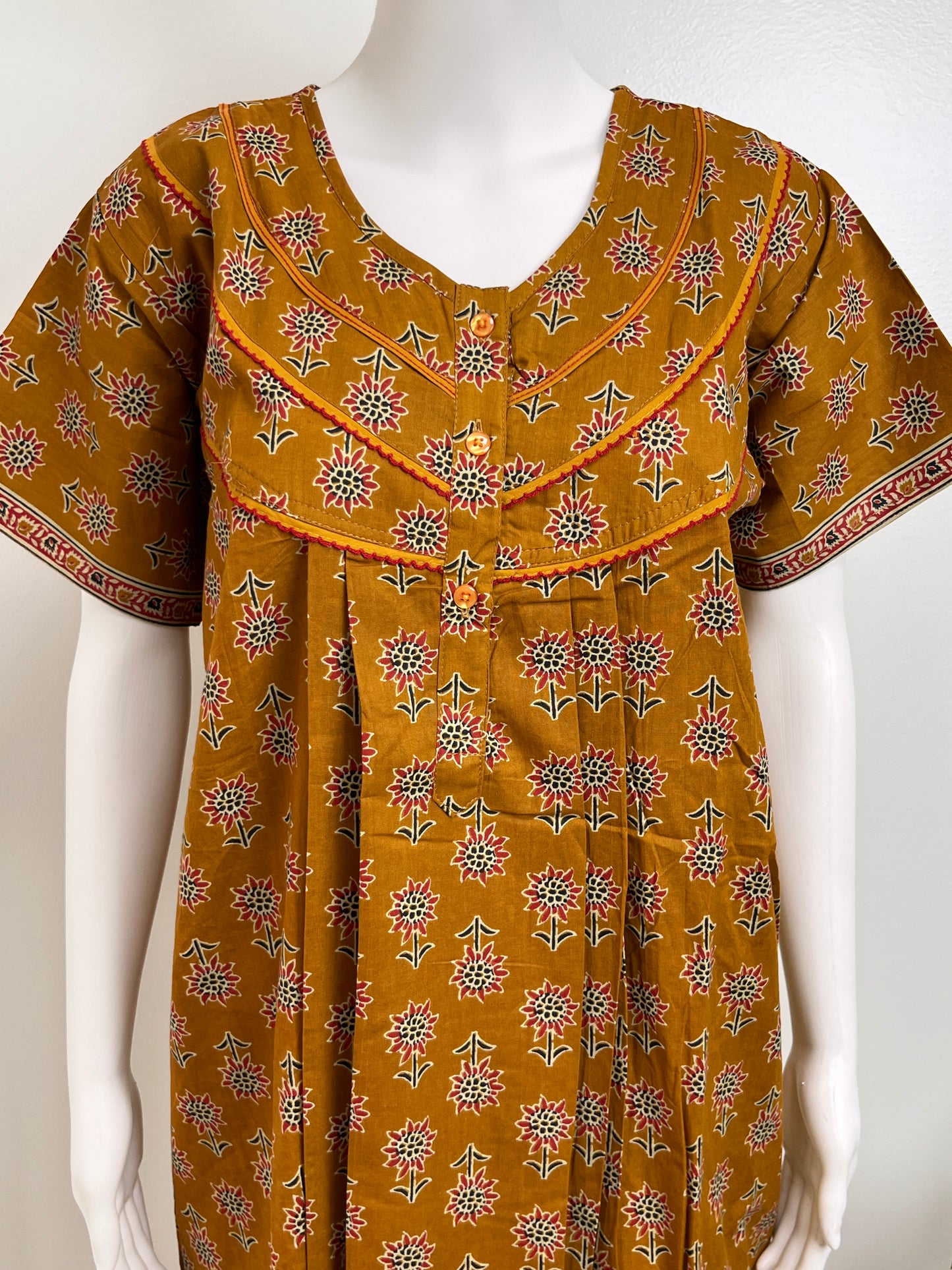 Pure Cotton Nightgown Printed Design & Soft Breathable Fabric