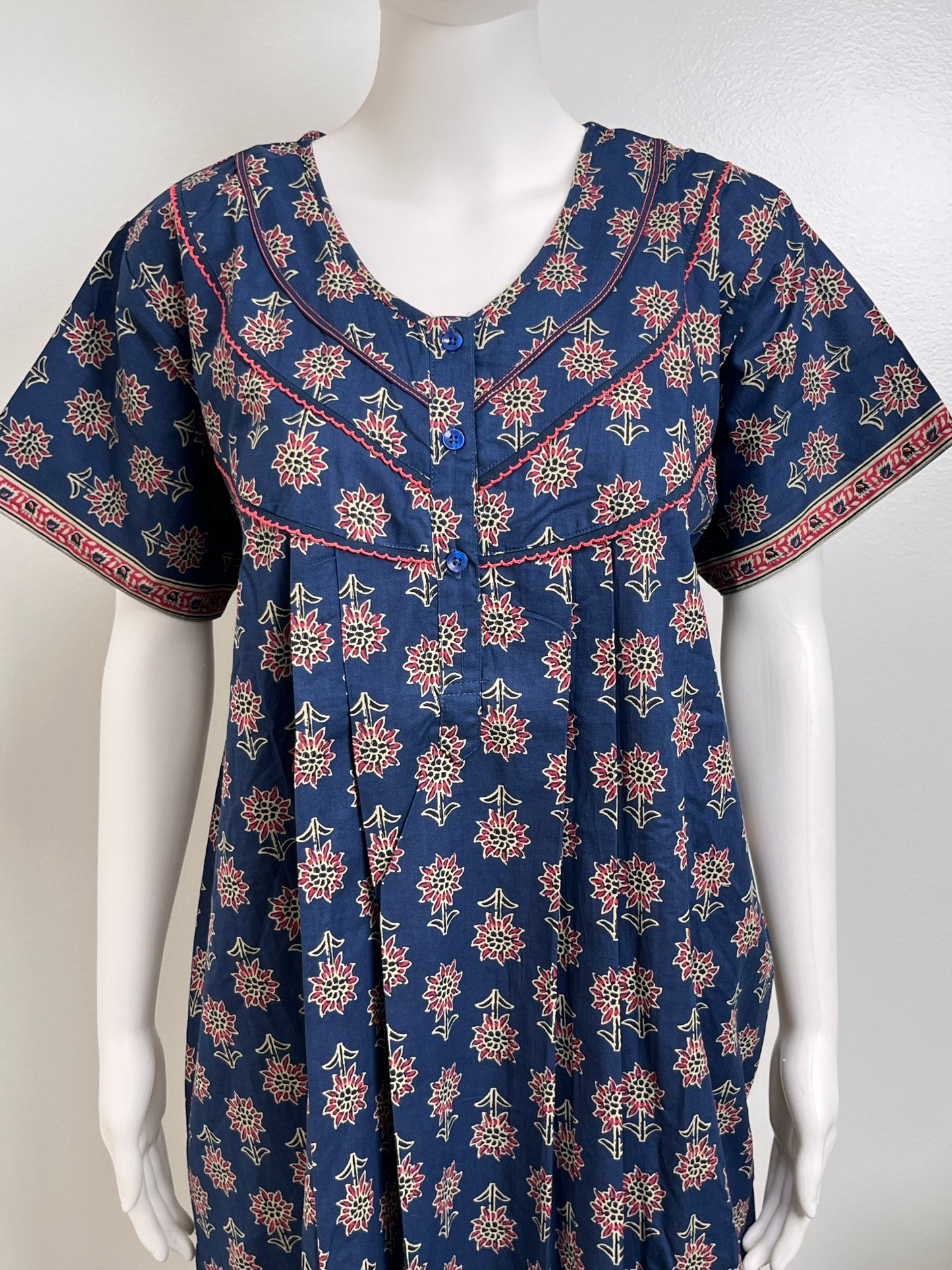 Pure Cotton Nightgown Printed Design & Soft Breathable Fabric