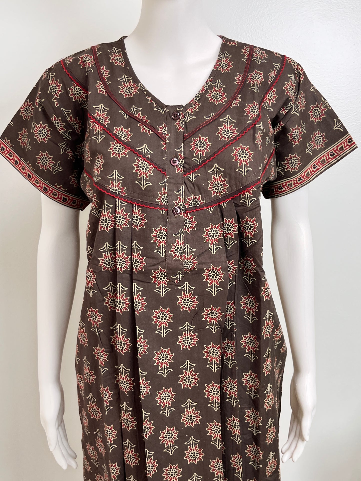 Pure Cotton Nightgown Printed Design & Soft Breathable Fabric