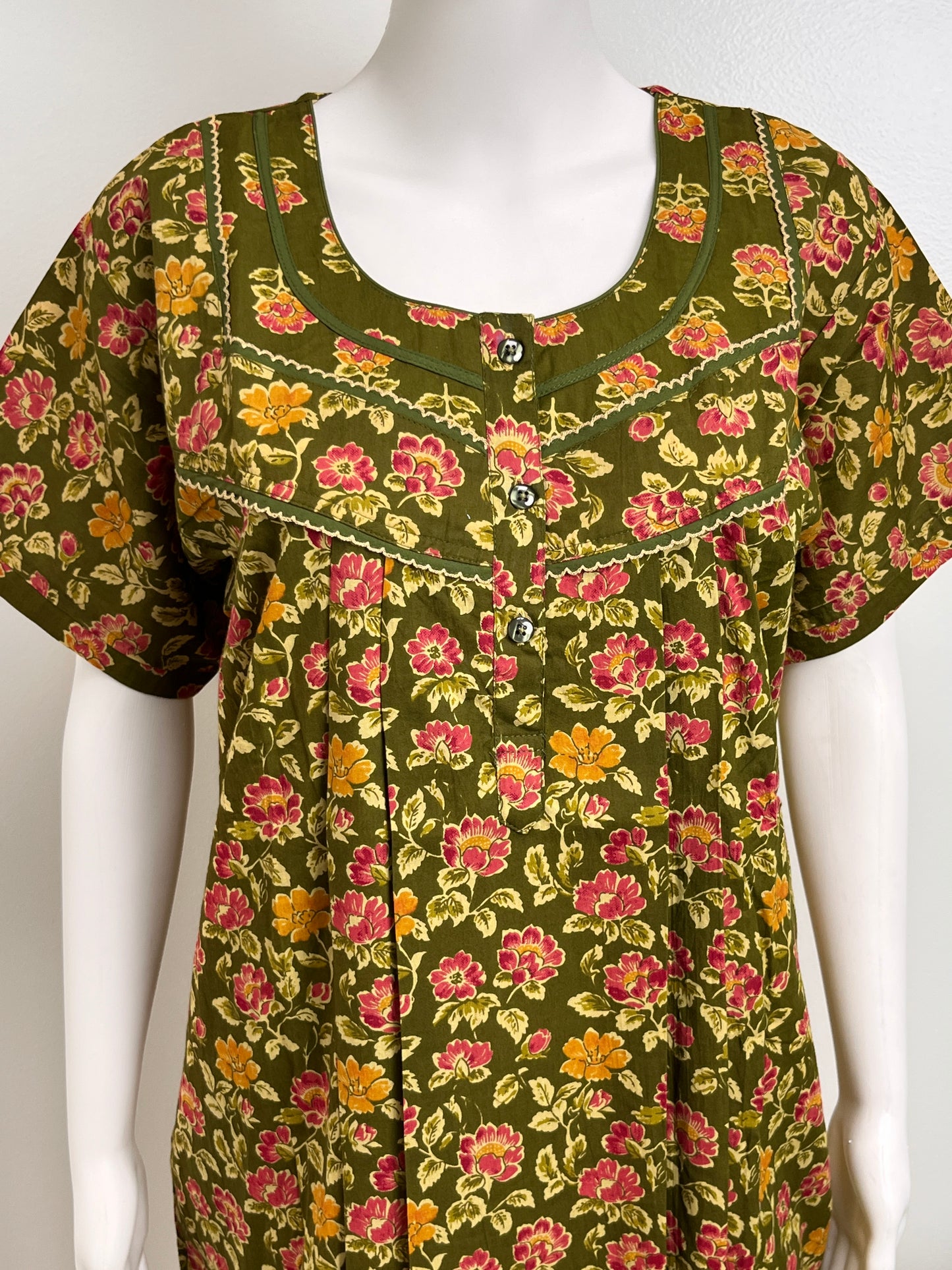 Pure Cotton Nightgown Printed Design & Soft Breathable Fabric