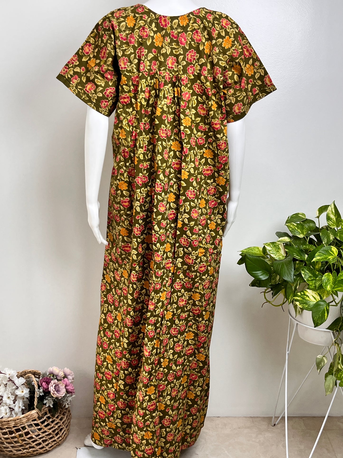 Pure Cotton Nightgown Printed Design & Soft Breathable Fabric