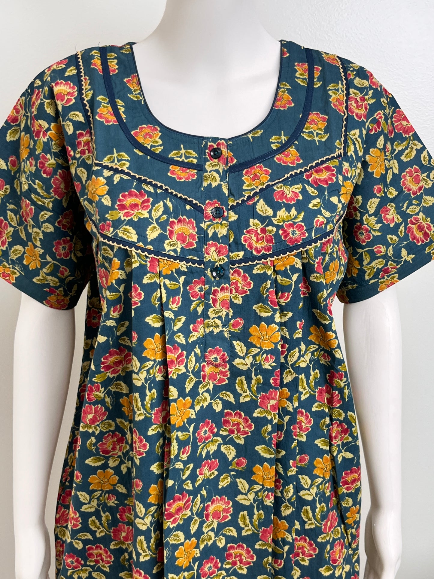 Pure Cotton Nightgown Printed Design & Soft Breathable Fabric