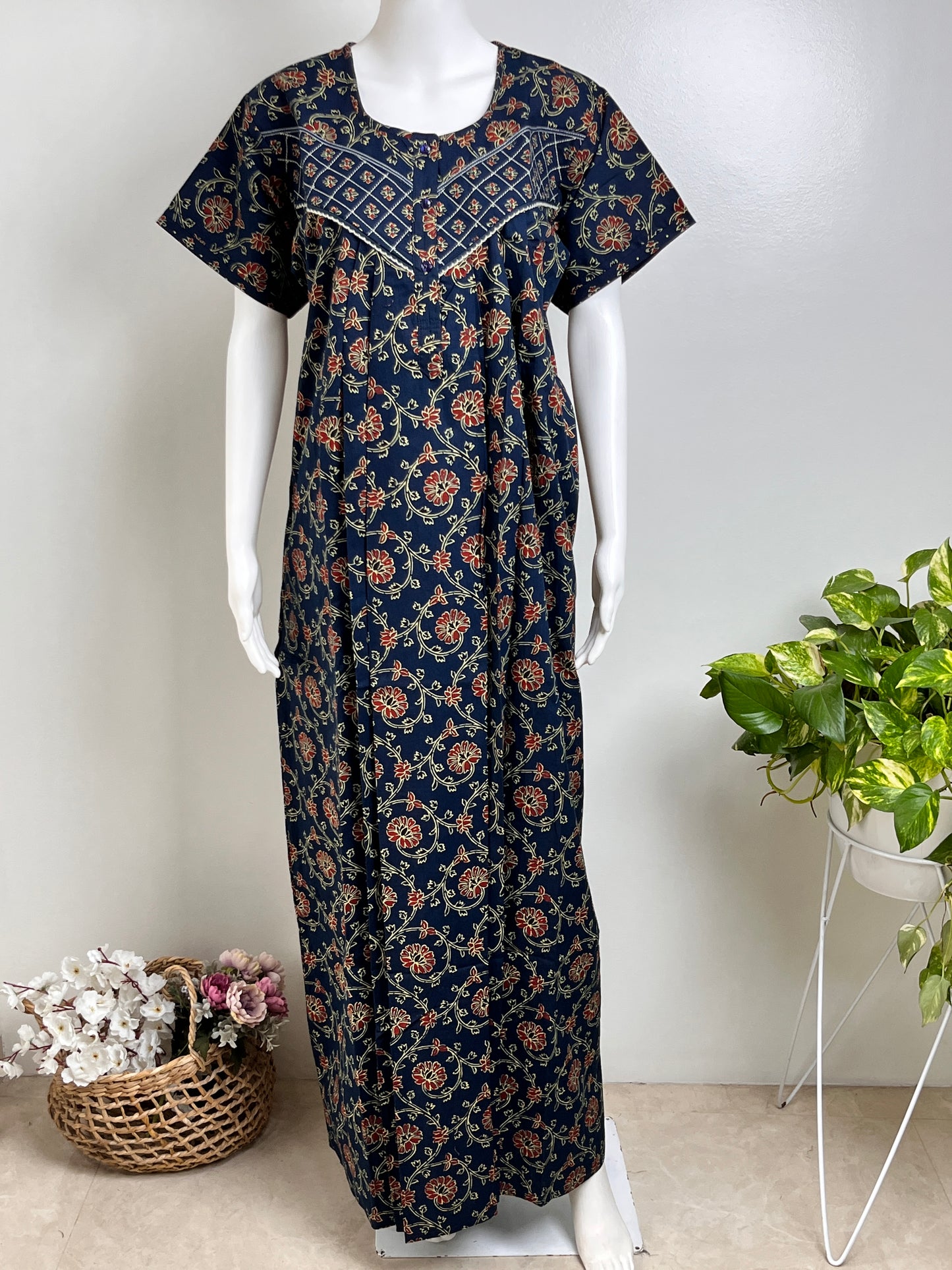 Soft Touch Cotton Nightgown Stylish & Comfortable Nightwear