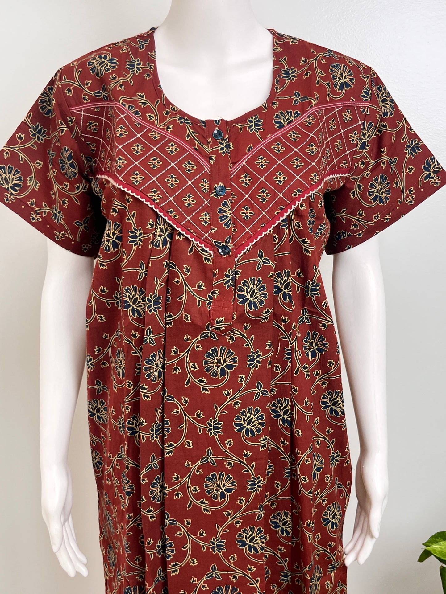 Soft Touch Cotton Nightgown Stylish & Comfortable Nightwear