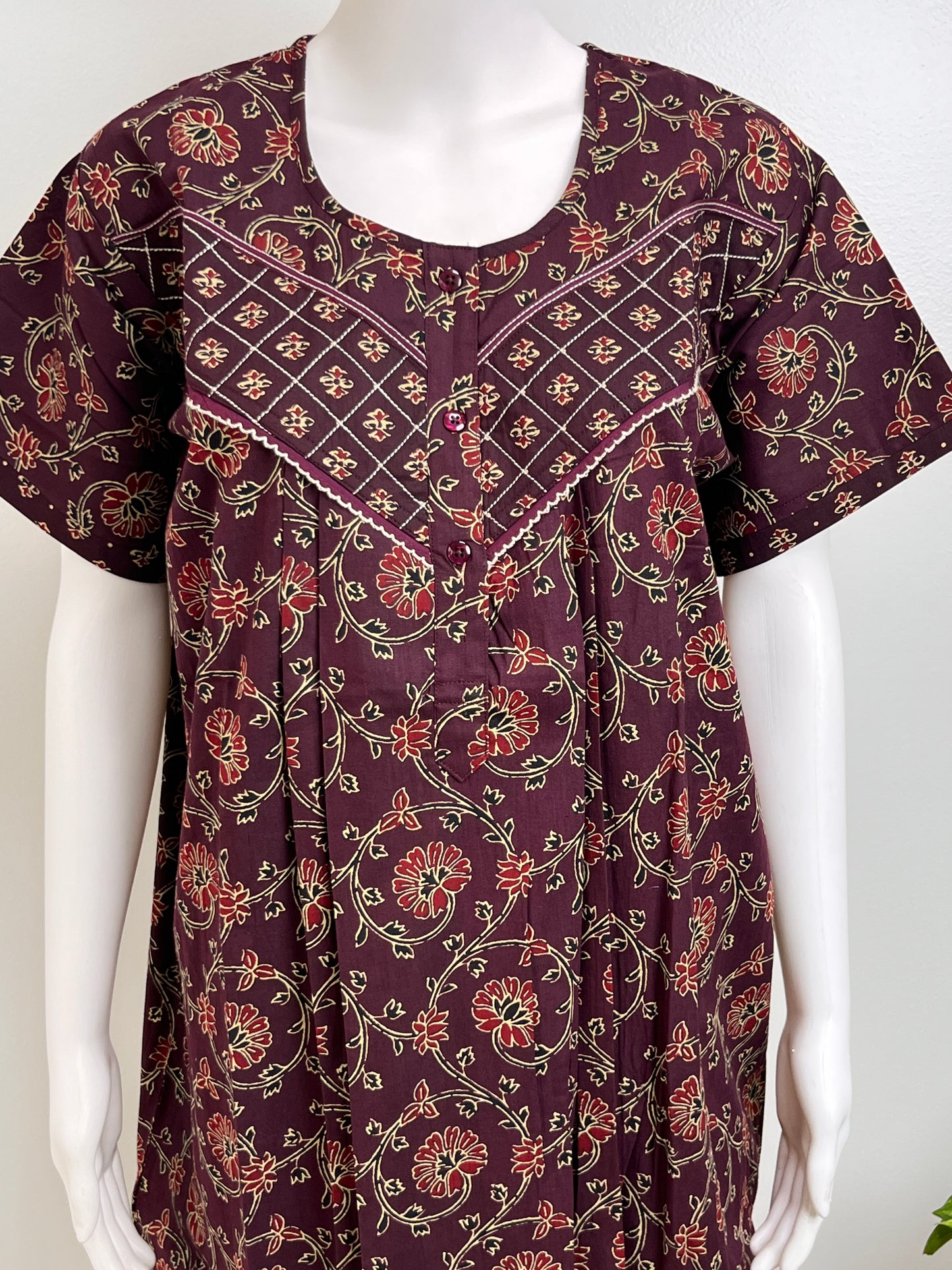 Soft Touch Cotton Nightgown Stylish & Comfortable Nightwear