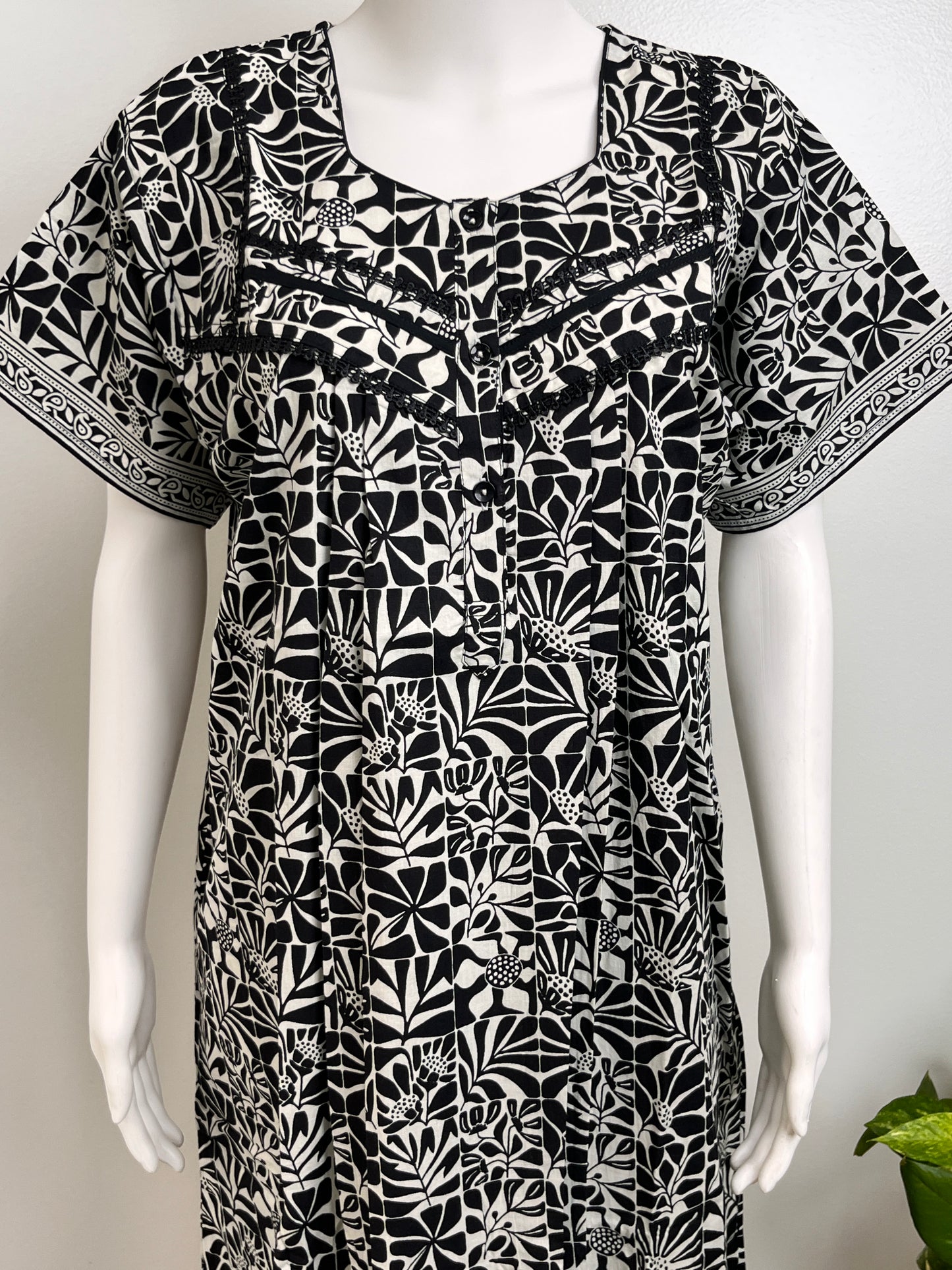 Elegant Floral Cotton Nighty Soft & Breathable