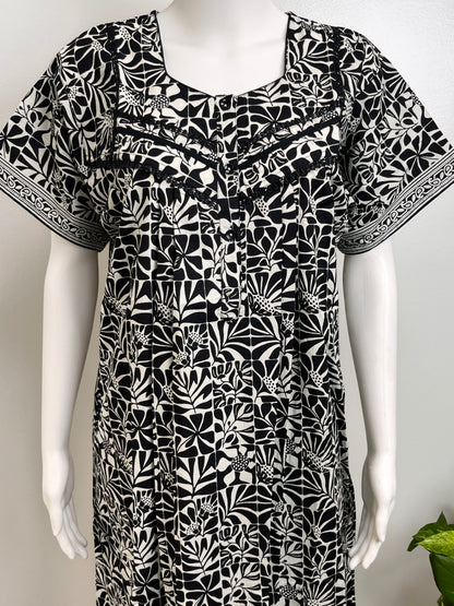 Elegant Floral Cotton Nighty Soft & Breathable