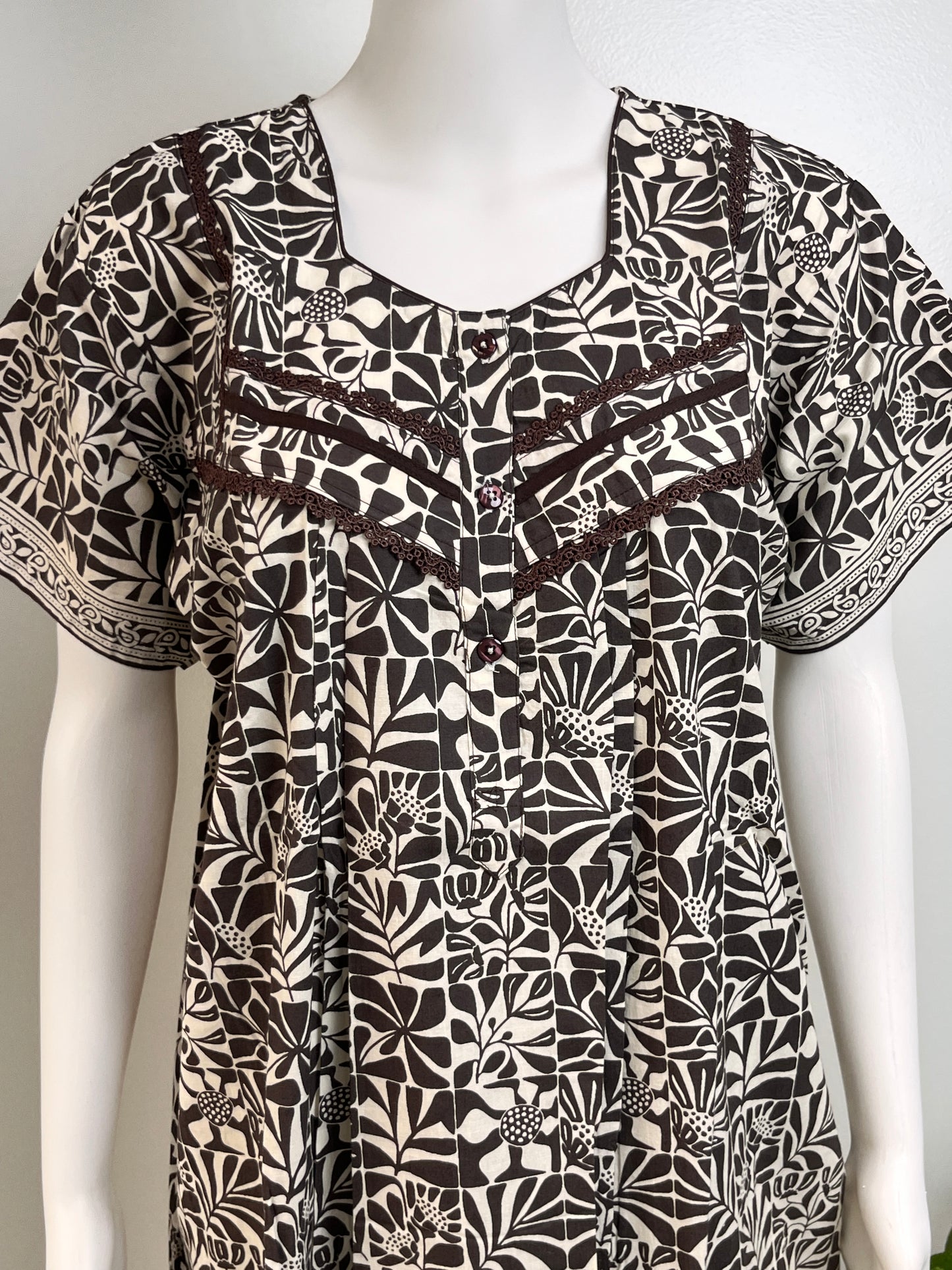 Elegant Floral Cotton Nighty Soft & Breathable