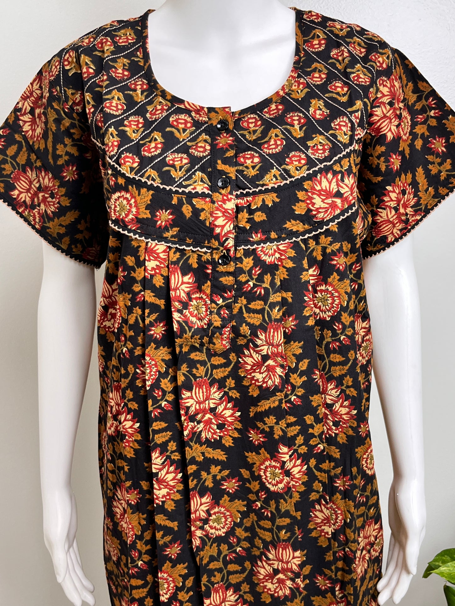Floral Design Cotton Nighty Soft & Airy