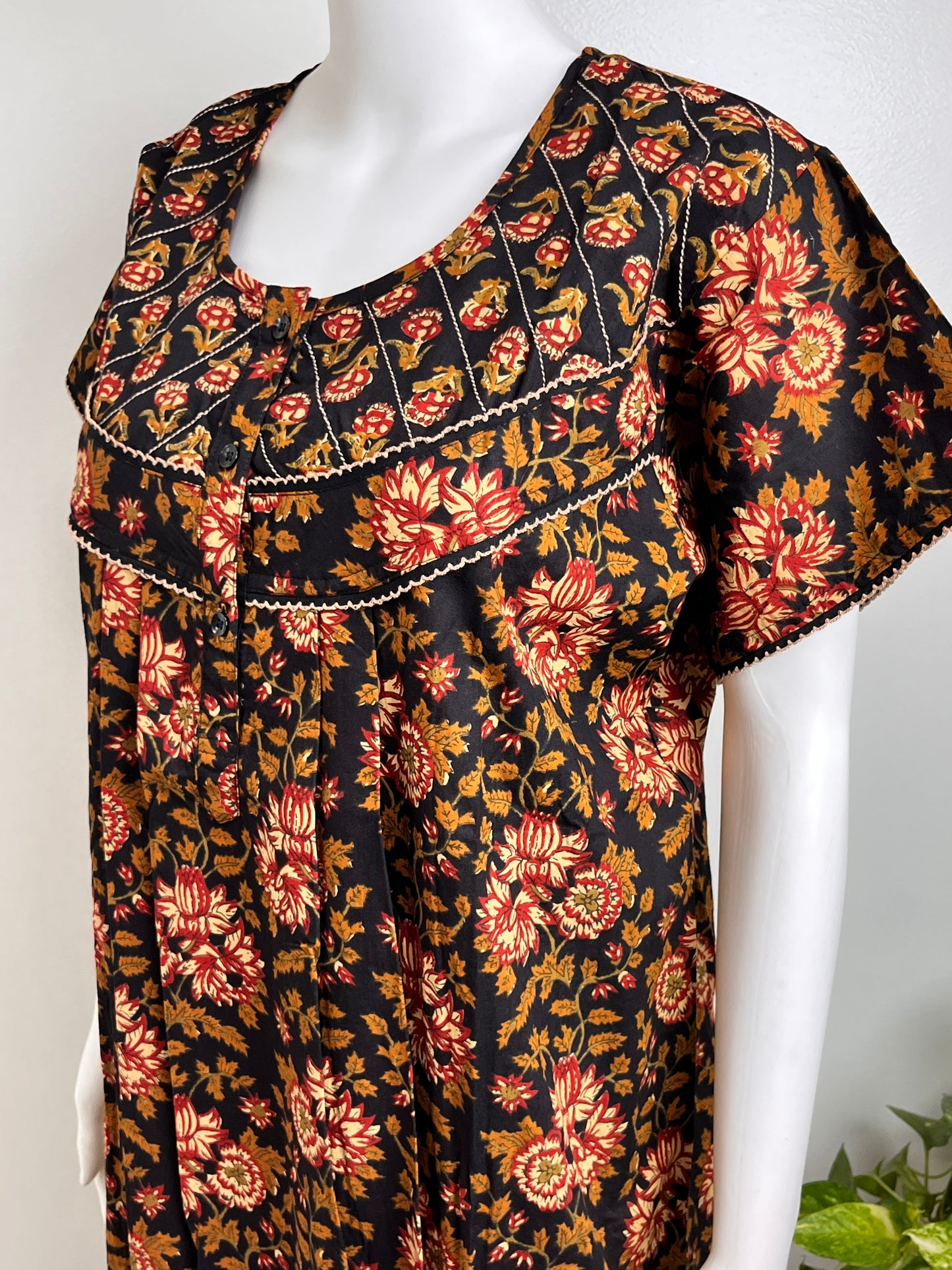 Floral Design Cotton Nighty Soft & Airy