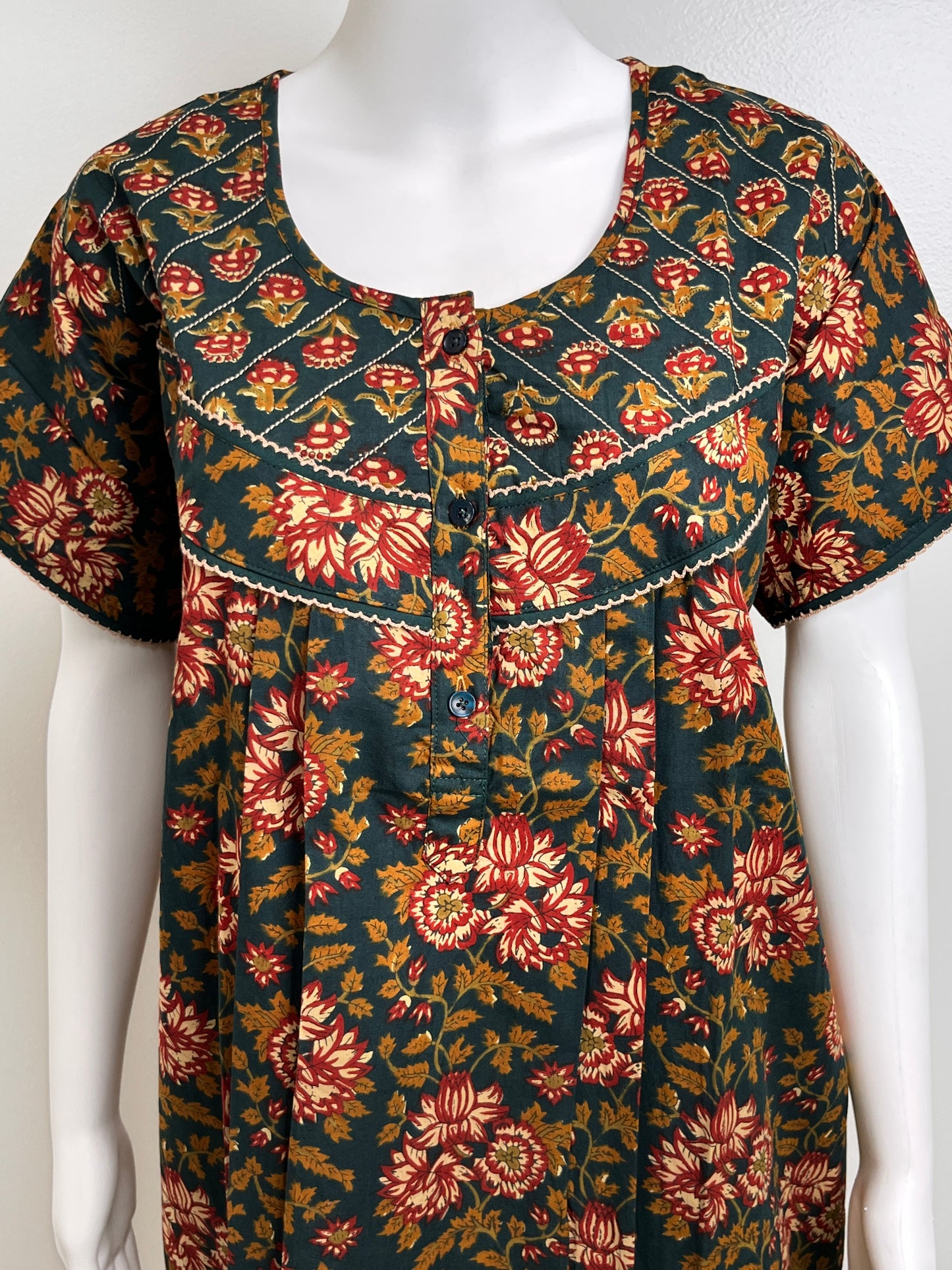 Floral Design Cotton Nighty Soft & Airy