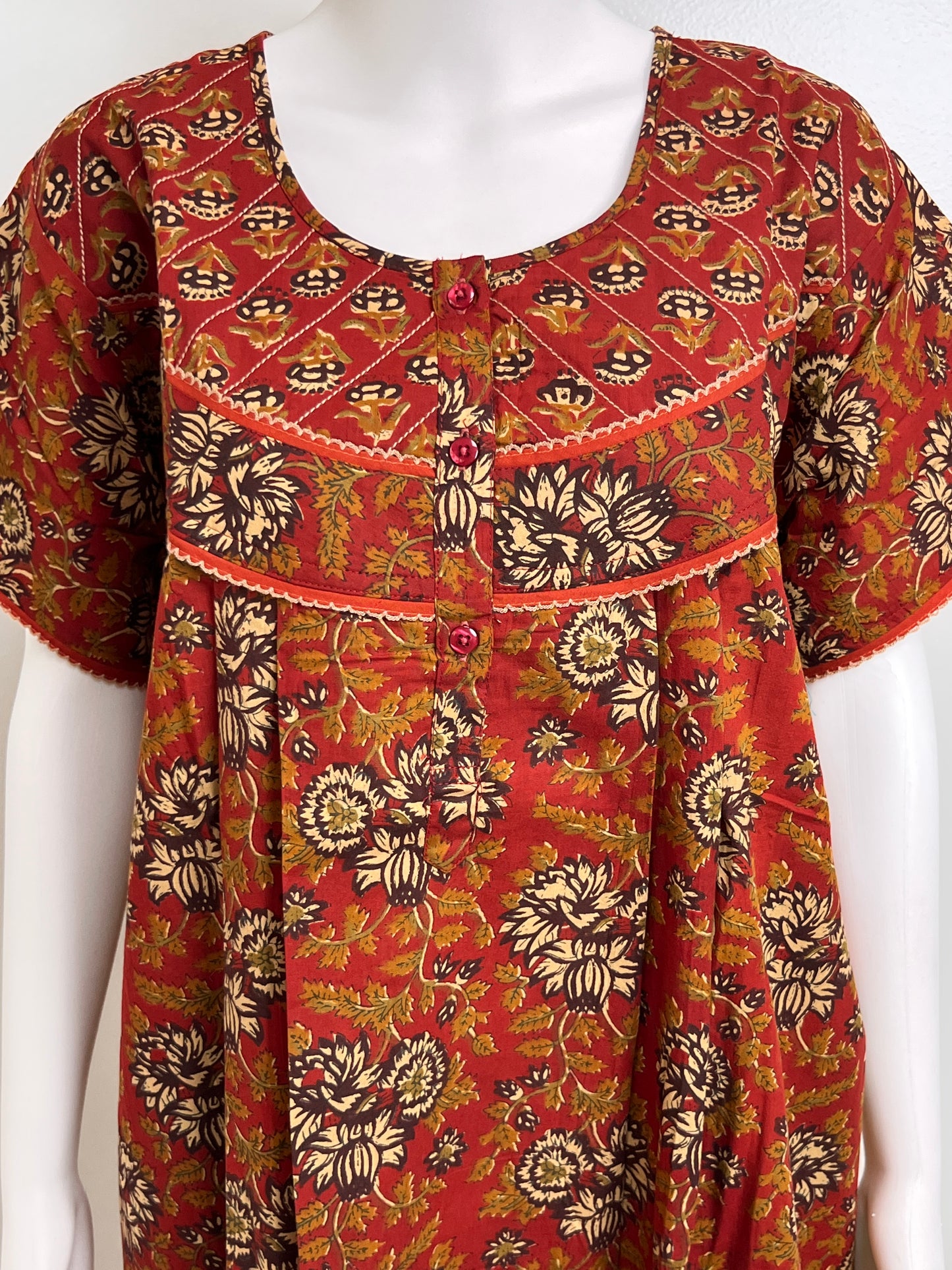 Floral Design Cotton Nighty Soft & Airy
