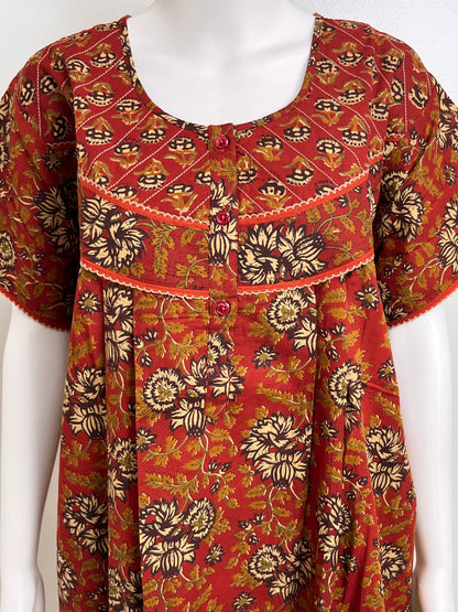 Floral Design Cotton Nighty Soft & Airy