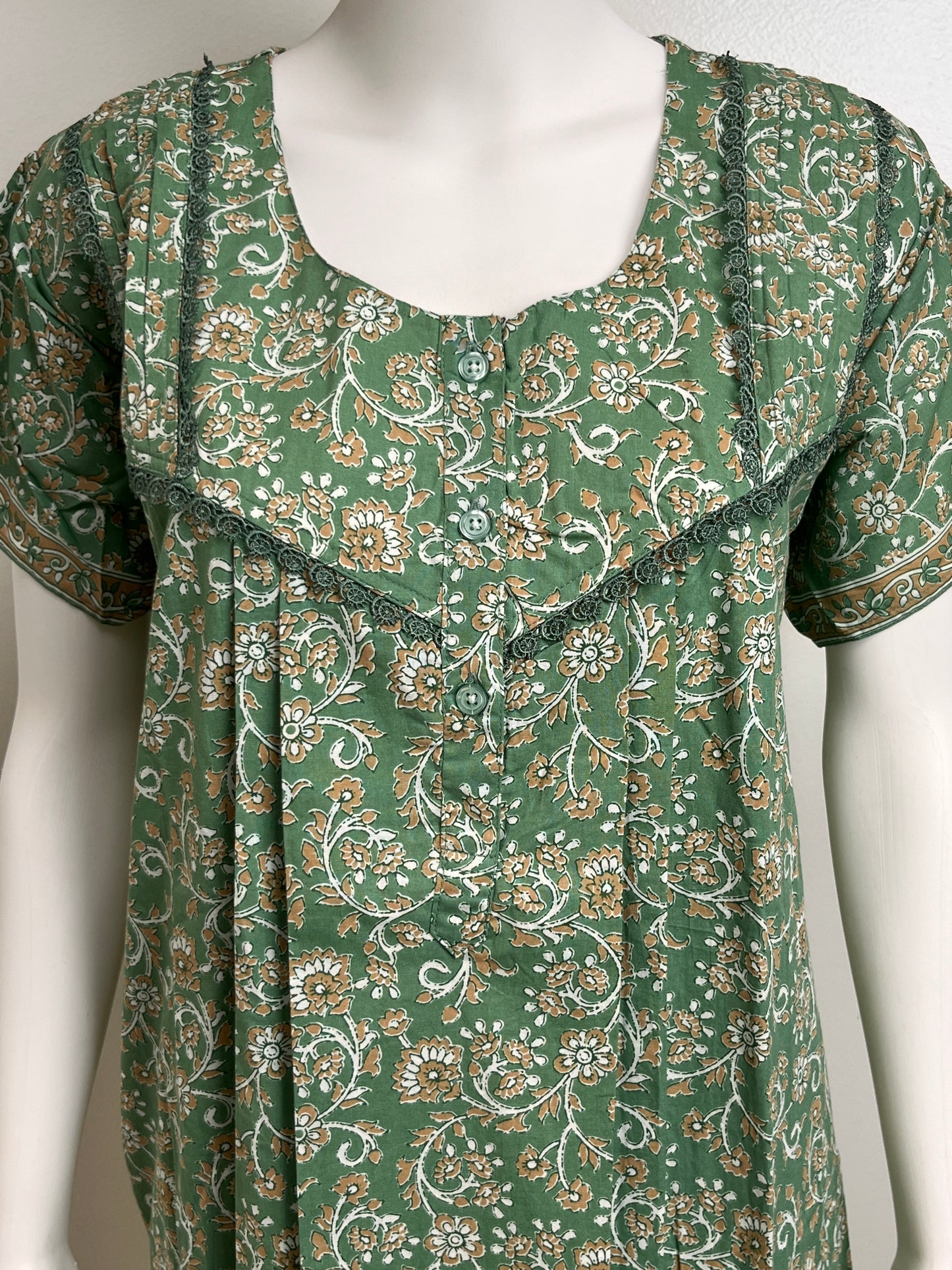 100% Cotton Nightgown Printed Design & Soft Breathable Fabric