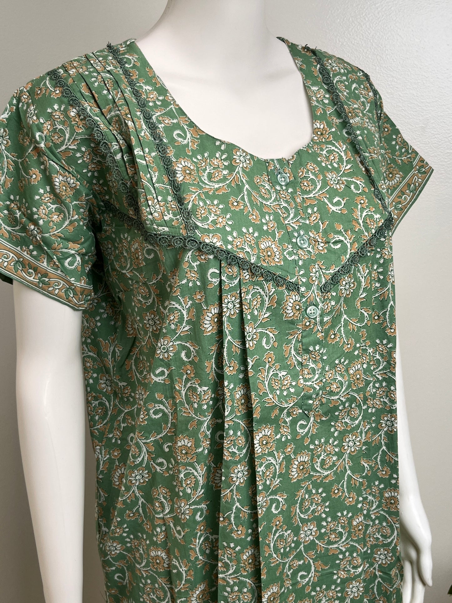 100% Cotton Nightgown Printed Design & Soft Breathable Fabric
