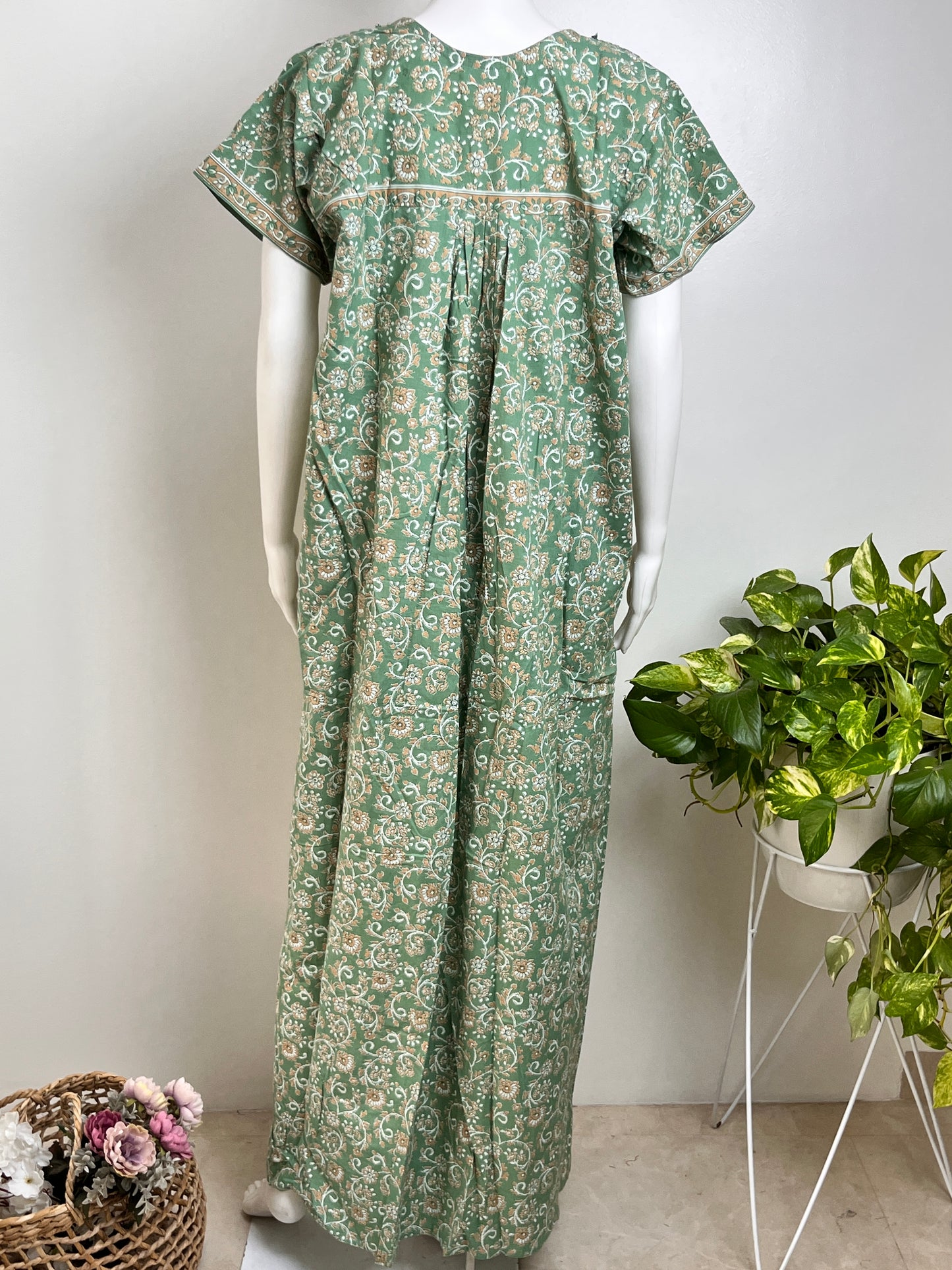 100% Cotton Nightgown Printed Design & Soft Breathable Fabric