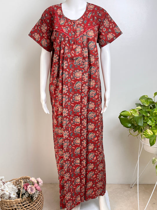 Pure Cotton Nightgown Printed Design