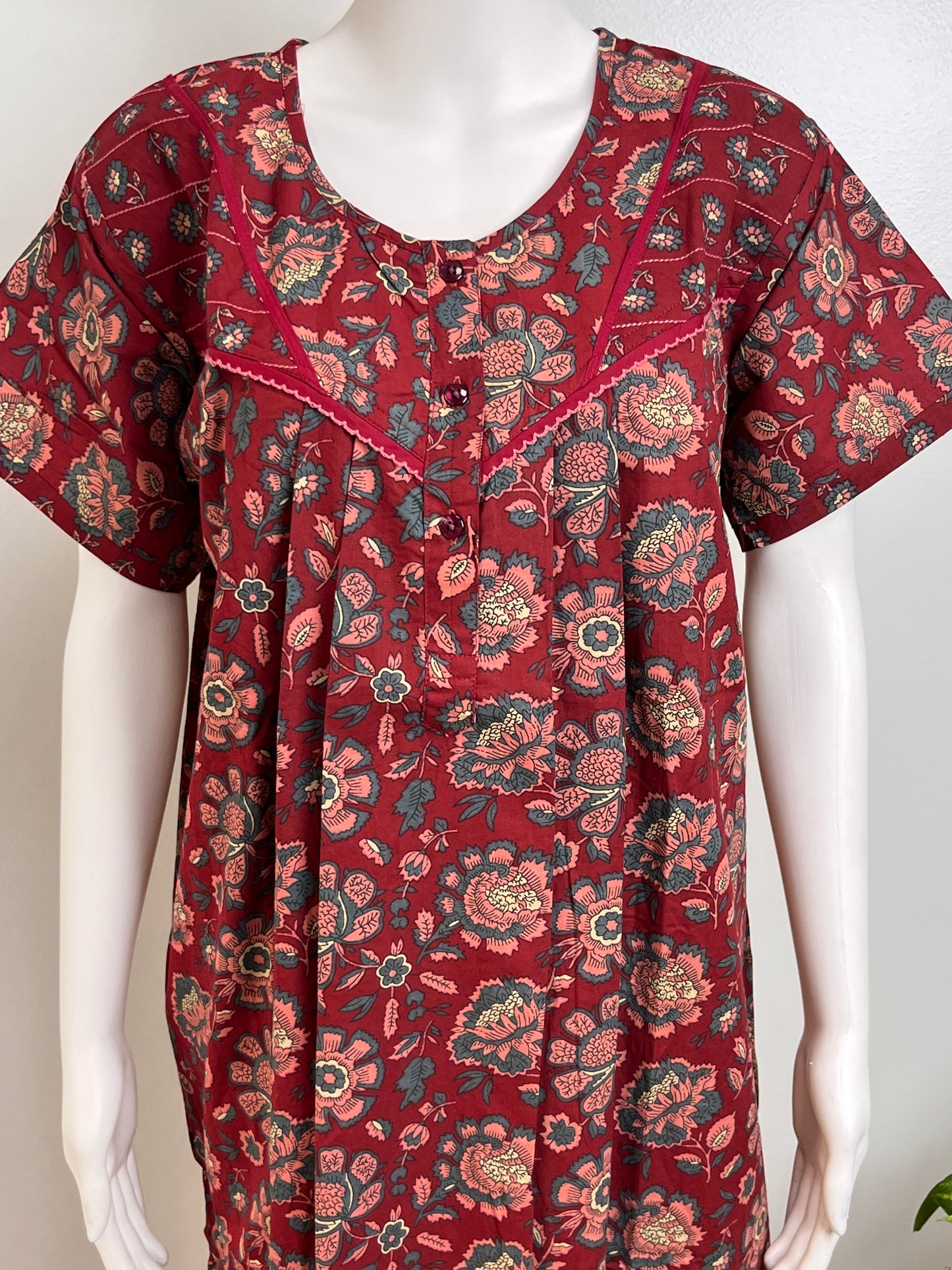 Pure Cotton Nightgown Printed Design