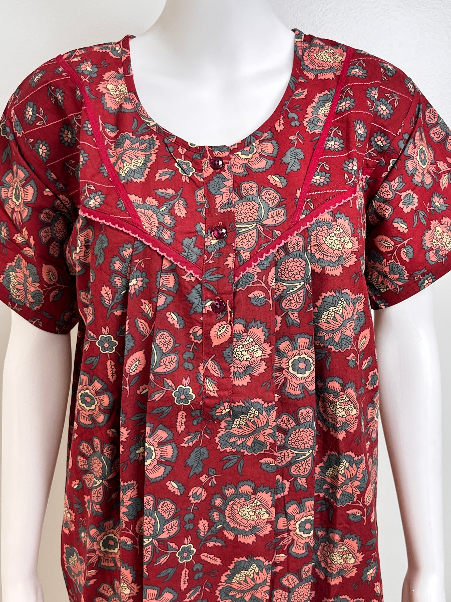 Pure Cotton Nightgown Printed Design