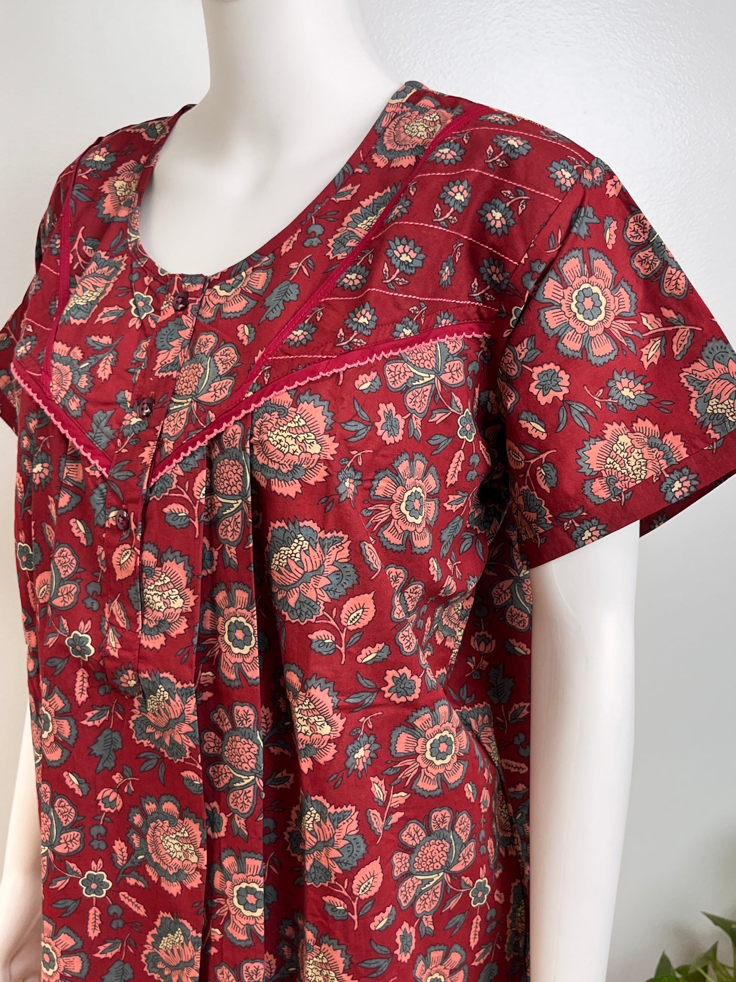 Pure Cotton Nightgown Printed Design