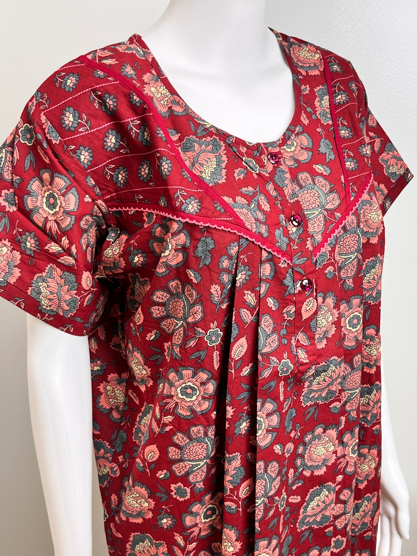 Pure Cotton Nightgown Printed Design
