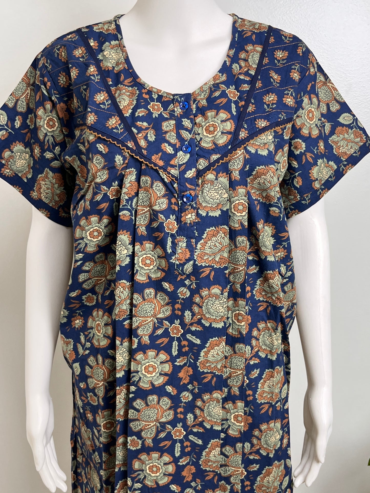 Pure Cotton Nightgown Printed Design