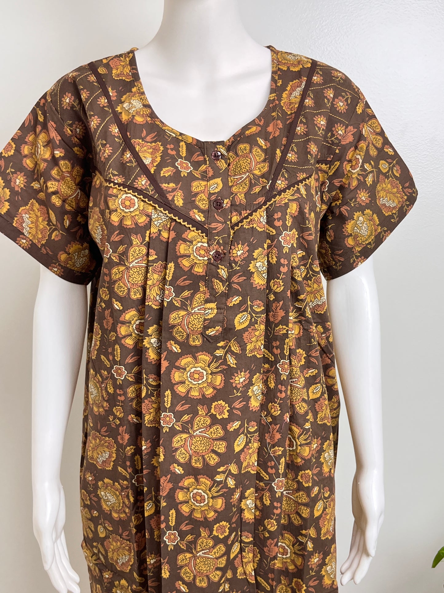 Pure Cotton Nightgown Printed Design