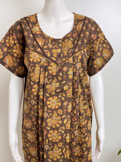 Pure Cotton Nightgown Printed Design
