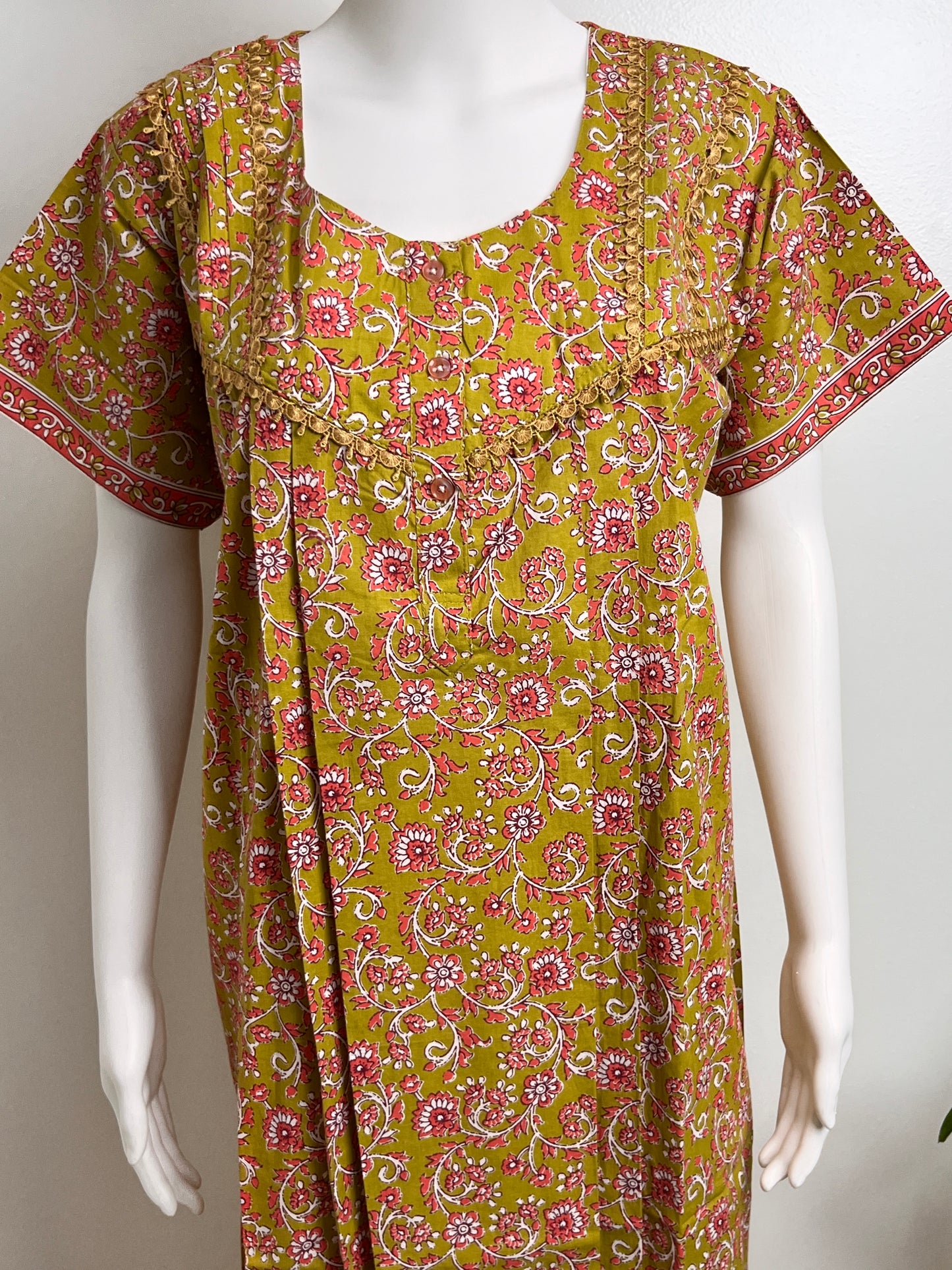 100% Cotton Nightgown Printed Design & Soft Breathable Fabric