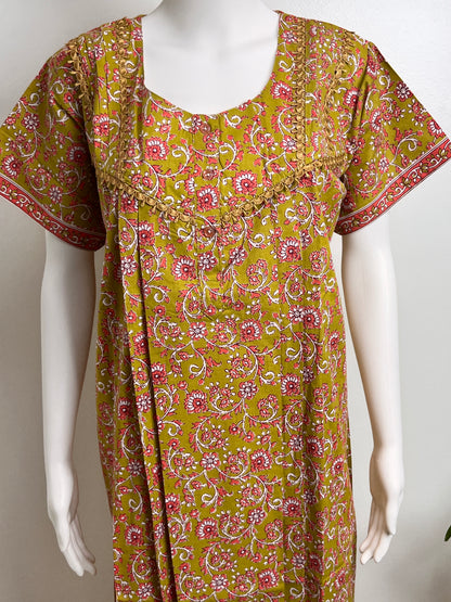 100% Cotton Nightgown Printed Design & Soft Breathable Fabric