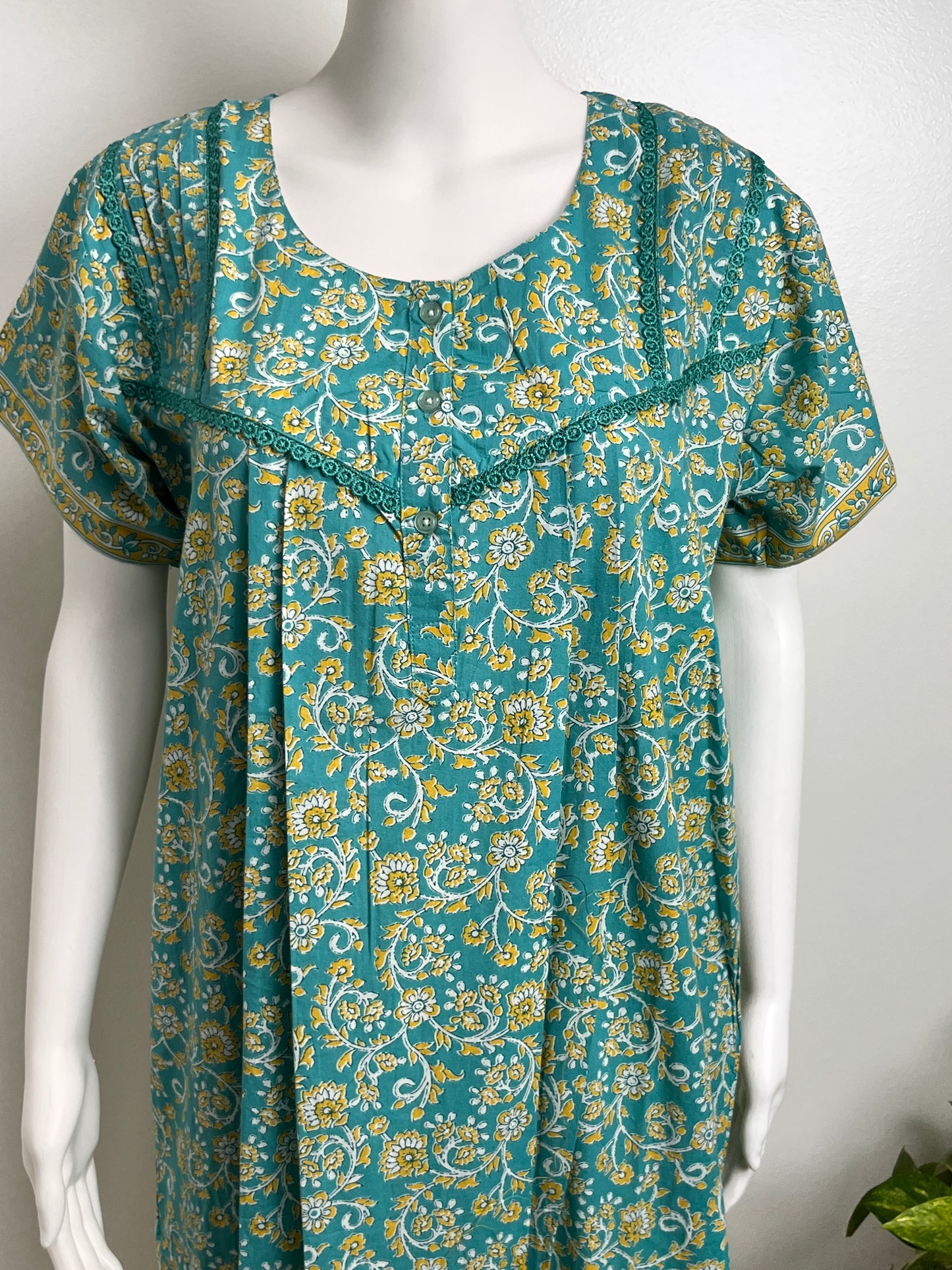 100% Cotton Nightgown Printed Design & Soft Breathable Fabric