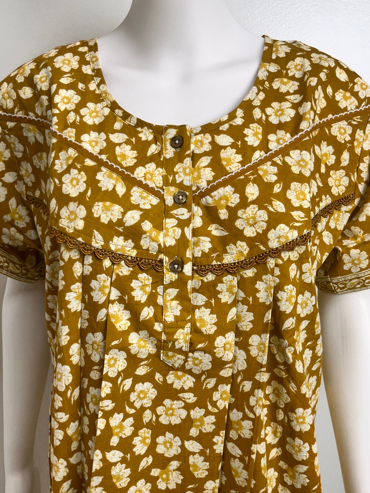 Cotton Nighty With Floral Print Soft & Lightweight Nightwear