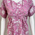 Pastel Printed Cotton Nighty in Pink, Brown and Pista