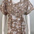 Pastel Printed Cotton Nighty in Pink, Brown and Pista