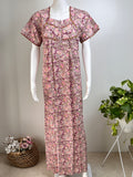 Pure Cotton Pastel Nighty in Peach, Rose Gold and Yellow