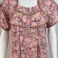 Pure Cotton Pastel Nighty in Peach, Rose Gold and Yellow