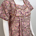 Pure Cotton Pastel Nighty in Peach, Rose Gold and Yellow