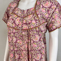 Pure Cotton Pastel Nighty in Peach, Rose Gold and Yellow