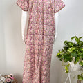 Pure Cotton Pastel Nighty in Peach, Rose Gold and Yellow