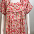 Pure Cotton Pastel Nighty in Peach, Rose Gold and Yellow