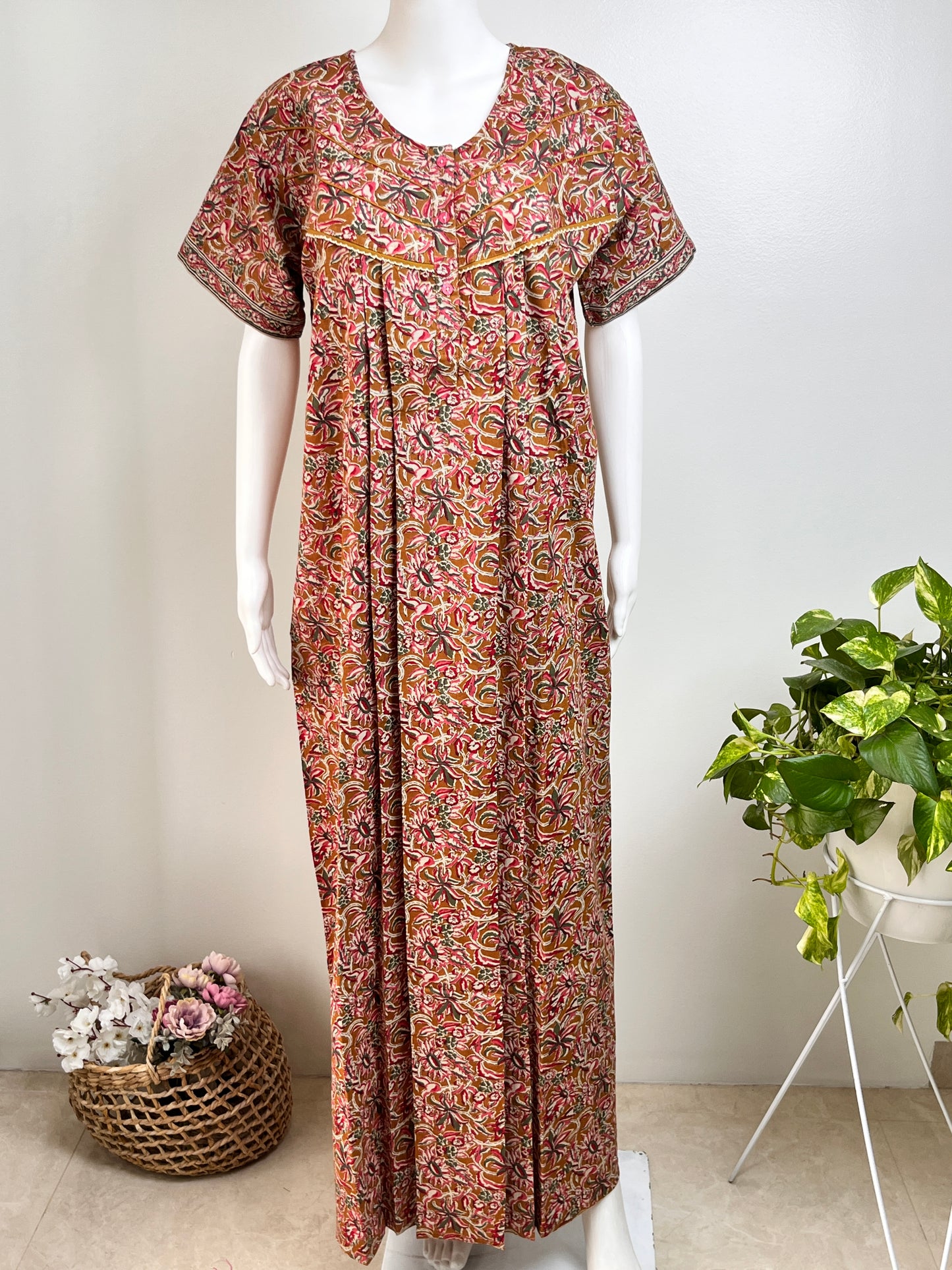 Floral Pure Cotton Nighty Soft & Airy Daily Comfort Wear