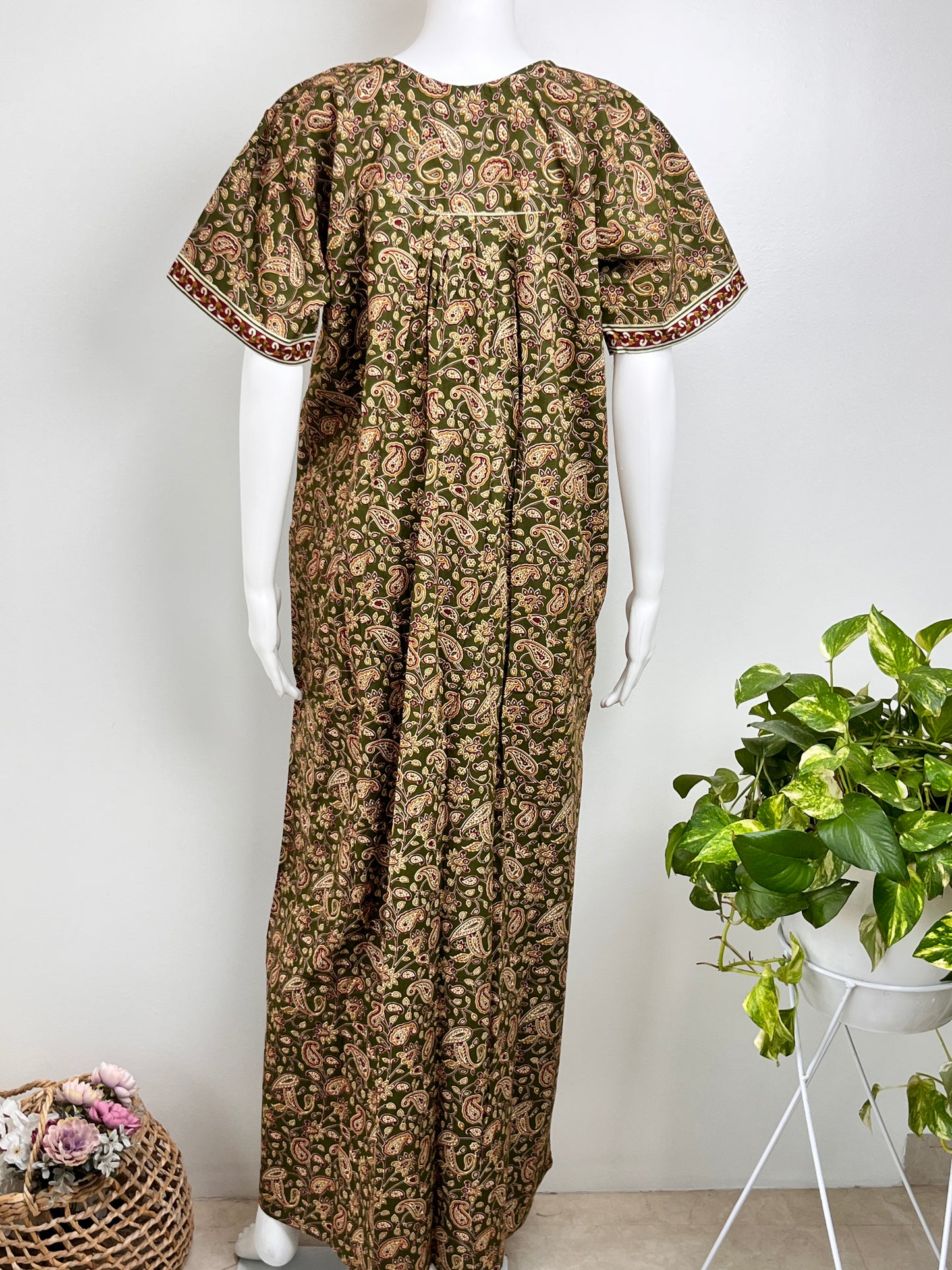 Multicolor Printed Cotton Nightgown Soft & Comfortable
