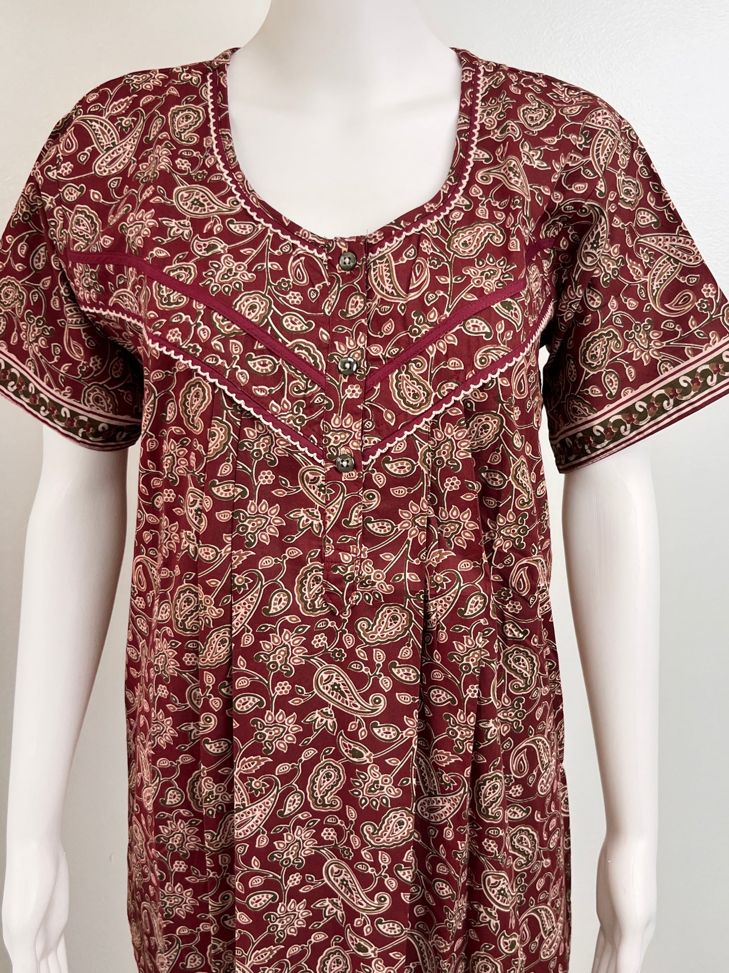 Multicolor Printed Cotton Nightgown Soft & Comfortable