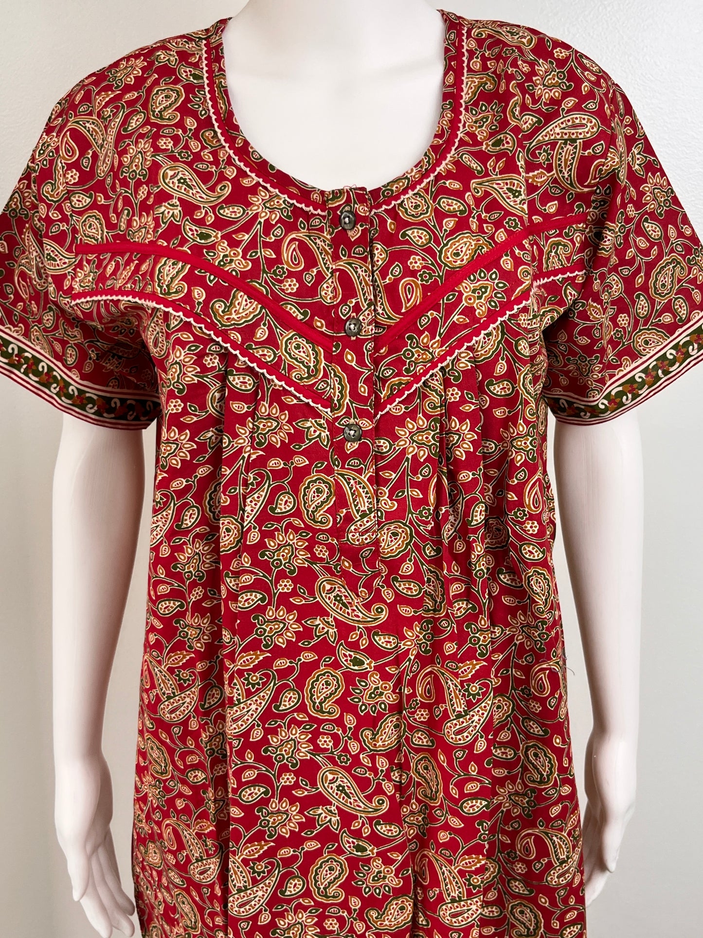 Multicolor Printed Cotton Nightgown Soft & Comfortable