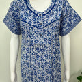 Royal Blue Pure Cotton Nighty Soft & Comfortable