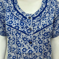 Royal Blue Pure Cotton Nighty Soft & Comfortable