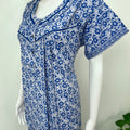 Royal Blue Pure Cotton Nighty Soft & Comfortable