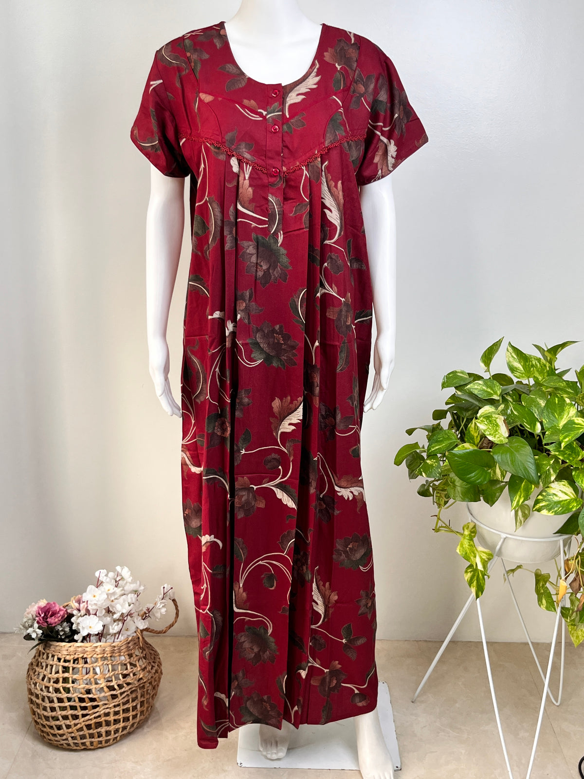 Stylish Floral Alpine Nightgown Soft & Long